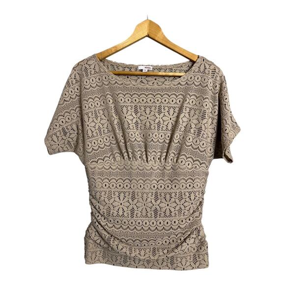 BONGO Tops - Bongo Beige Top Shirt Blouse L Large Fairy Cottage Boho Lined